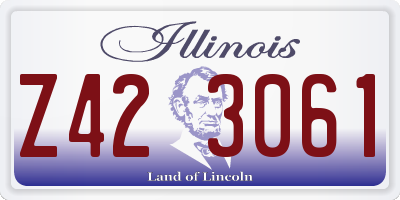 IL license plate Z423061