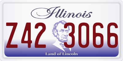 IL license plate Z423066