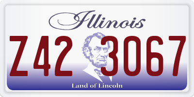 IL license plate Z423067