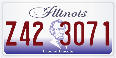 IL license plate Z423071