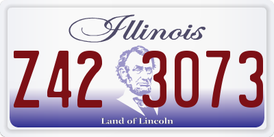 IL license plate Z423073