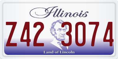 IL license plate Z423074