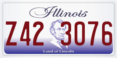 IL license plate Z423076