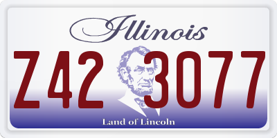 IL license plate Z423077