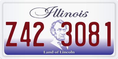 IL license plate Z423081