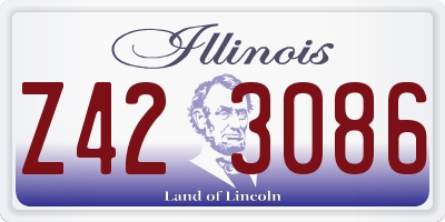 IL license plate Z423086