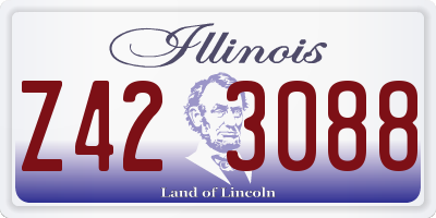 IL license plate Z423088