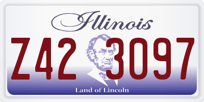 IL license plate Z423097