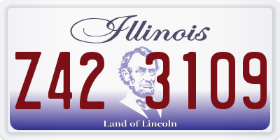 IL license plate Z423109