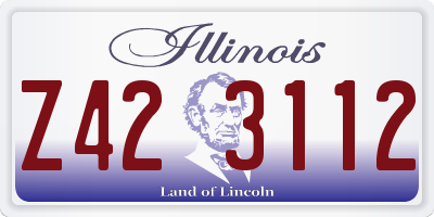 IL license plate Z423112