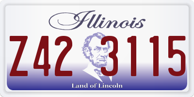 IL license plate Z423115