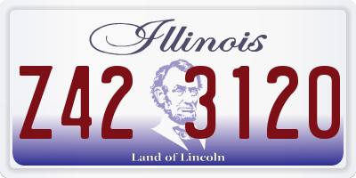 IL license plate Z423120