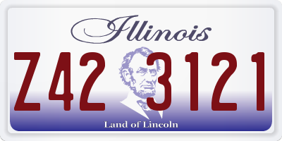 IL license plate Z423121
