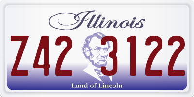 IL license plate Z423122