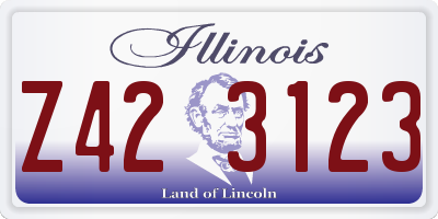 IL license plate Z423123