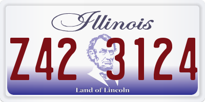 IL license plate Z423124