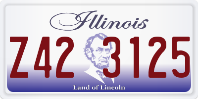 IL license plate Z423125