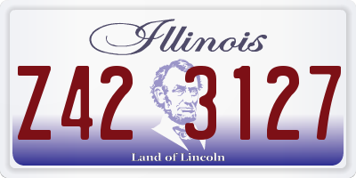 IL license plate Z423127