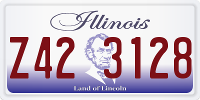 IL license plate Z423128