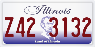 IL license plate Z423132