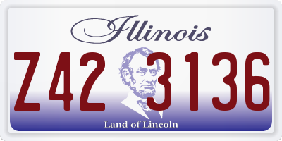 IL license plate Z423136