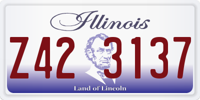 IL license plate Z423137