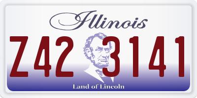 IL license plate Z423141