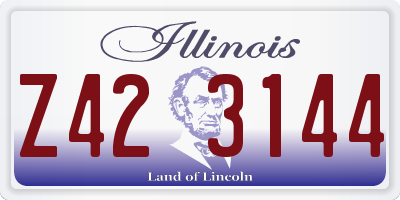 IL license plate Z423144