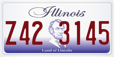 IL license plate Z423145