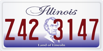 IL license plate Z423147