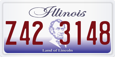 IL license plate Z423148