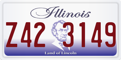 IL license plate Z423149