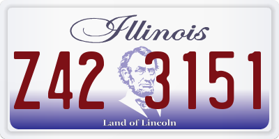 IL license plate Z423151