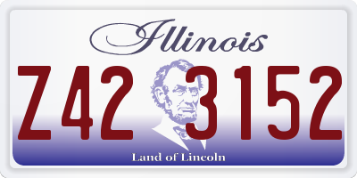IL license plate Z423152