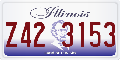 IL license plate Z423153