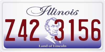 IL license plate Z423156