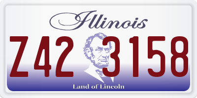 IL license plate Z423158