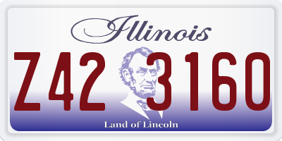 IL license plate Z423160