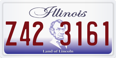 IL license plate Z423161