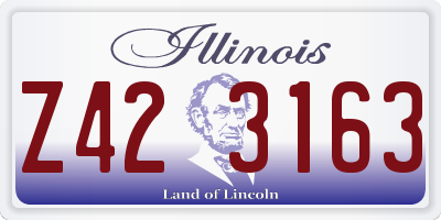 IL license plate Z423163