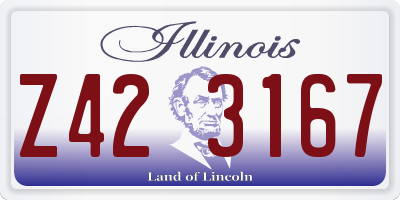 IL license plate Z423167