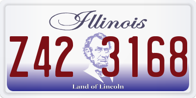IL license plate Z423168