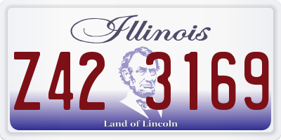 IL license plate Z423169