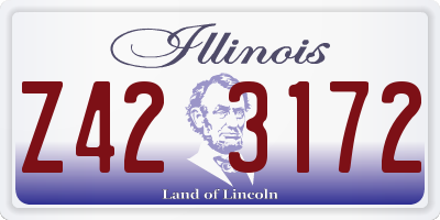 IL license plate Z423172