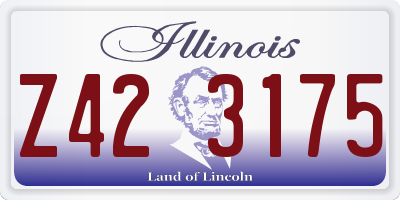 IL license plate Z423175
