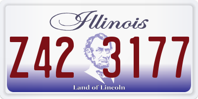 IL license plate Z423177