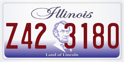 IL license plate Z423180