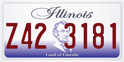 IL license plate Z423181
