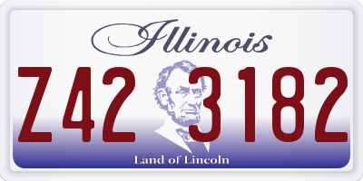IL license plate Z423182