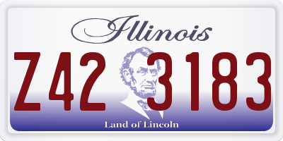 IL license plate Z423183